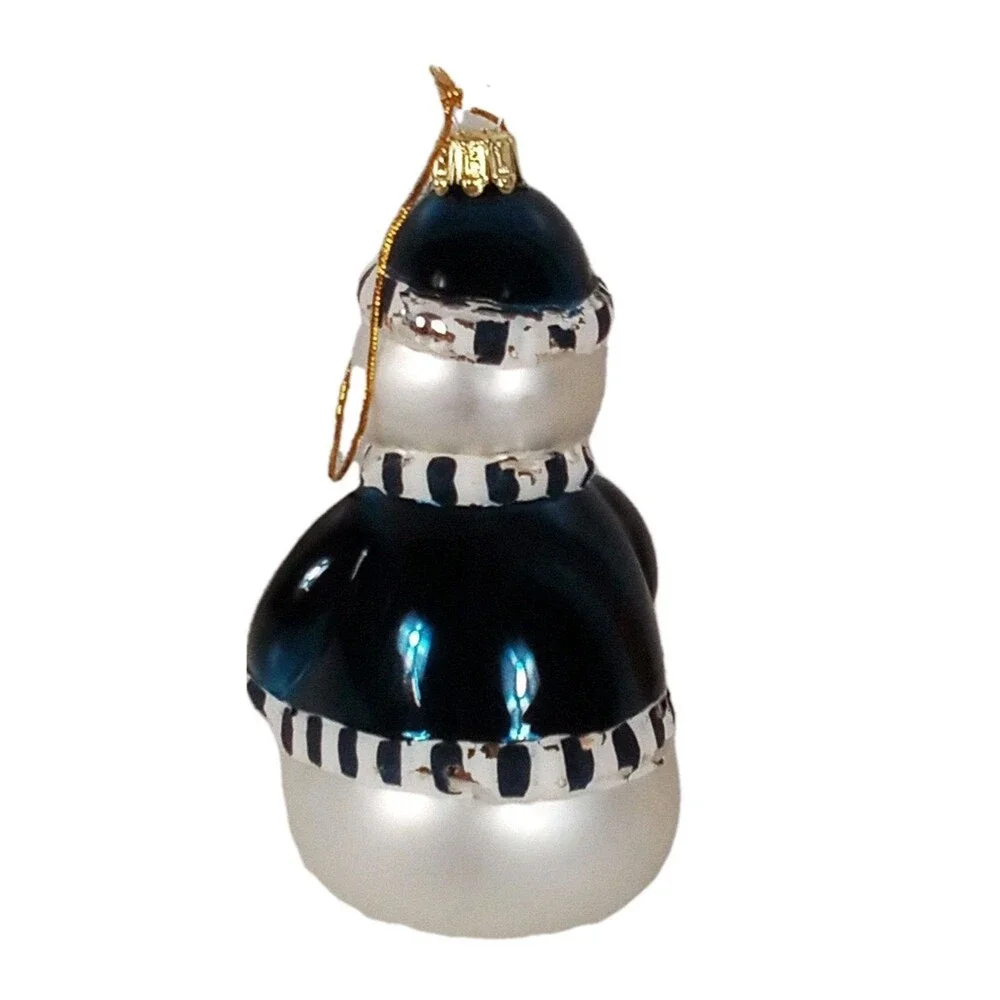 Vintage Auburn Tigers War Eagle Snowman Christmas Tree Ornament W Imperfections